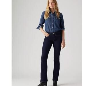Levi's Womens 315 Shaping Bootcut Jeans Darkest Sky Dark Wash Size 29‎